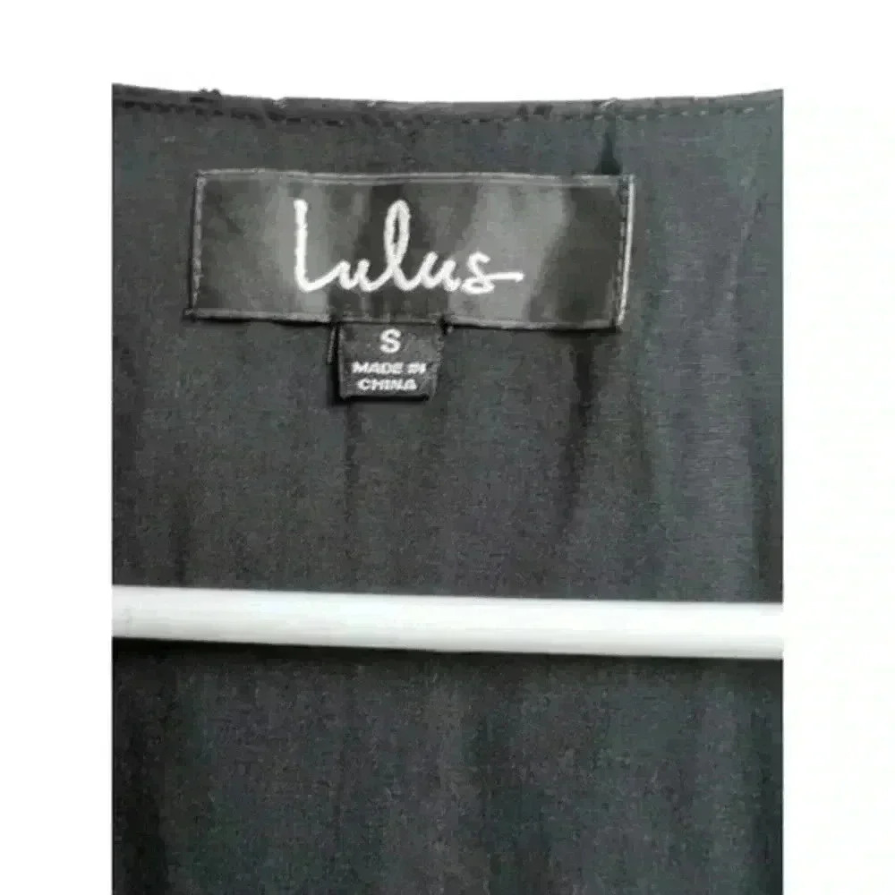 Lulu's Daydreaming Of You Black Swiss Dot Button Front Mini Dress - Picture 4 of 10